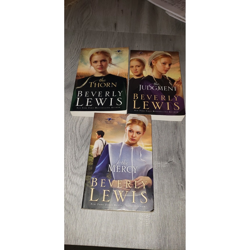 Beverly Lewis The Rose Trilogy Paperback Book Set The Thorn Judgment Mercy Amish